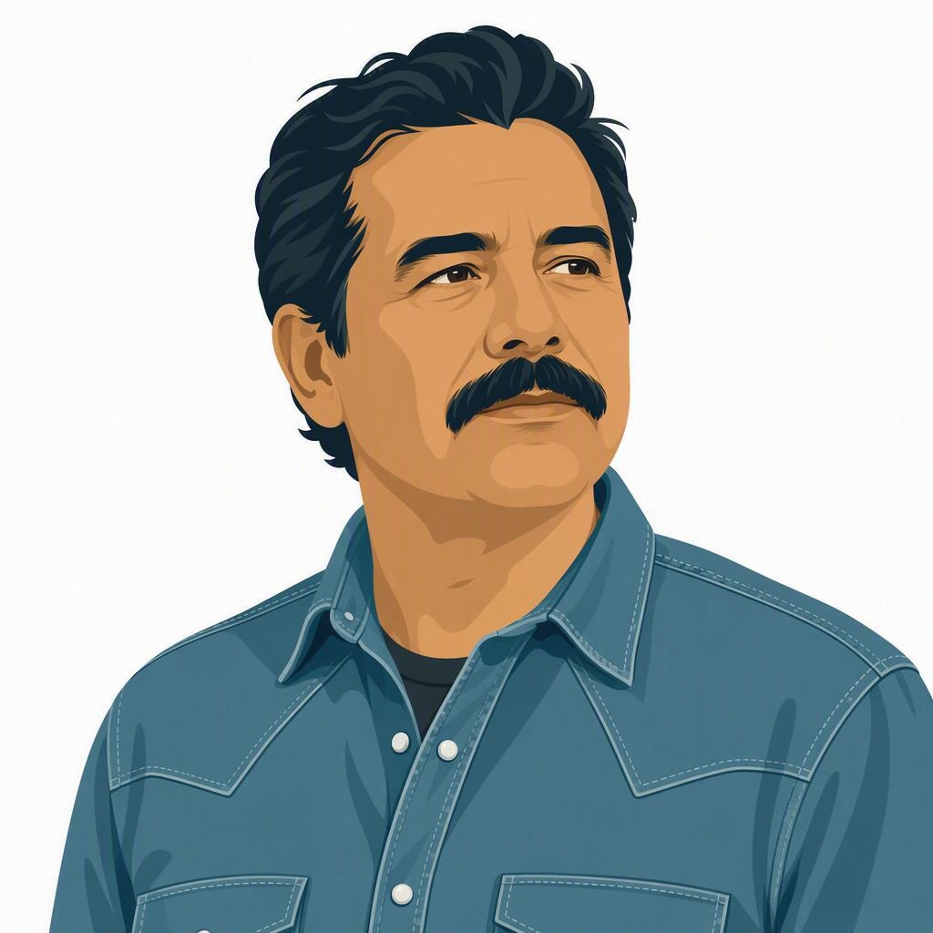 Illustrated portrait of Erik Sandoval